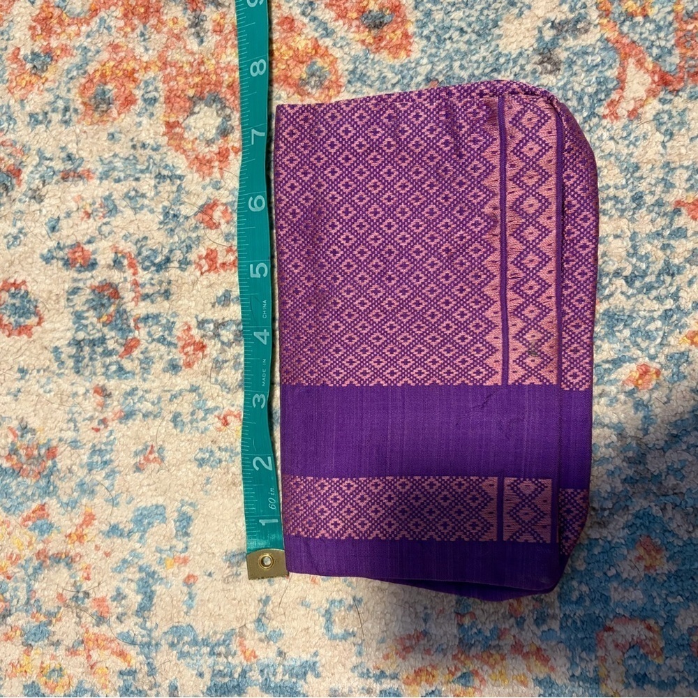 Purple silk wallet/pouch - Picture 6 of 7